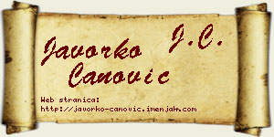 Javorko Čanović vizit kartica